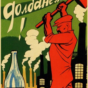 Poster sovietici anti-alcol, adesivi murali in carta kraft, arte retrò, CCCP