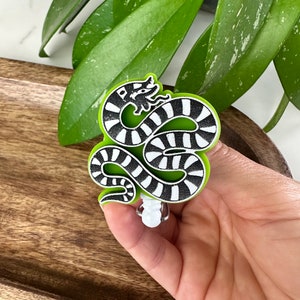 Sand Worm Acrylic Badge Reel: Spooky Beetle Retractable ID