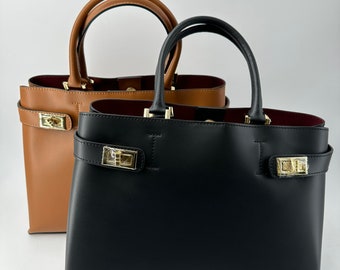 Leren schoudertas voor dames