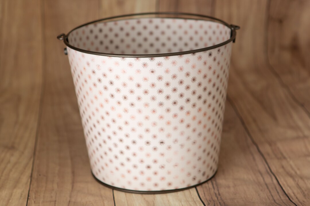 Printable Bucket Wrap, Rose Gold Prop for Newborn Photography