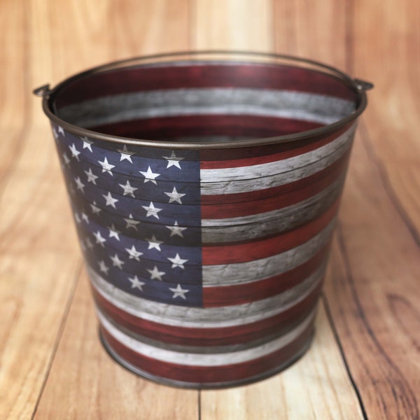 American Flag printable Bucket Wrap photo prop for Newborn Photography changeable bucket wrap cover high resolution 300 dpi