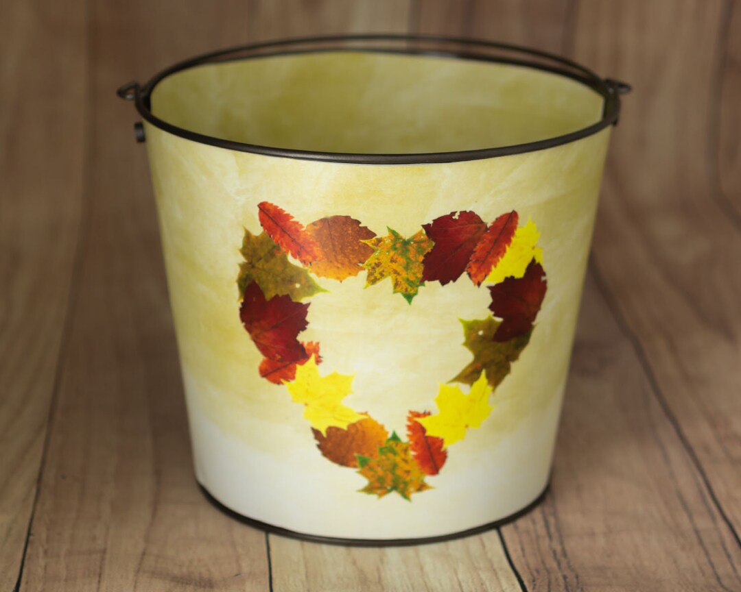 Printable Bucket Wrap Fall Leaf Heart Photo Prop for Newborn Etsy