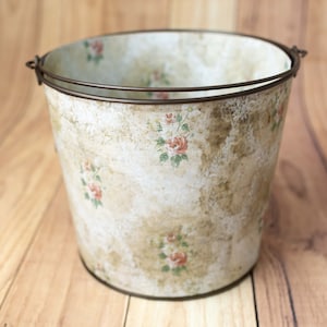 Shabby Chic Rose Printable Bucket Wrap photo prop for Newborn Photography coperchio avvolgente secchio intercambiabile ad alta risoluzione 300 dpi