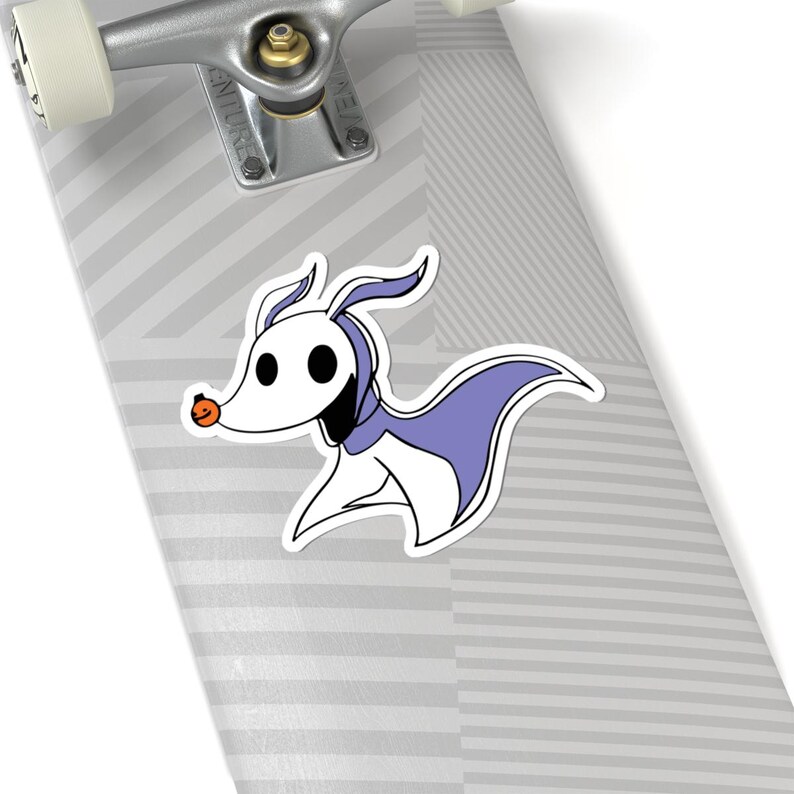 Jack Skellington white Dog Zero Sticker | Halloween Spooky Decal for Laptops, Journals, Water Bottles image 8