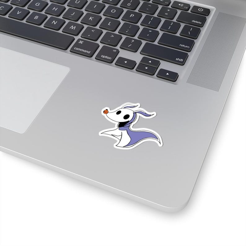 Jack Skellington white Dog Zero Sticker | Halloween Spooky Decal for Laptops, Journals, Water Bottles image 11