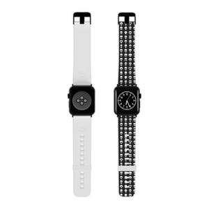 Apple Watch Band | Black White Skull Print Thermo Elastomer Strap