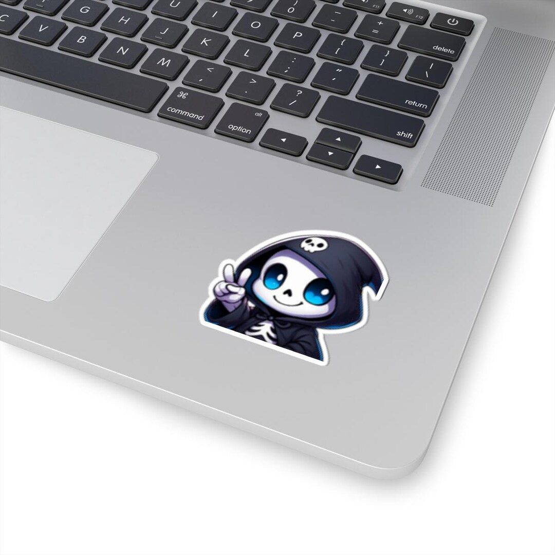 Glossy Vinyl Skeleton Sticker, Goth Halloween Laptop Decal - Etsy
