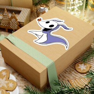 Jack Skellington white Dog Zero Sticker | Halloween Spooky Decal for Laptops, Journals, Water Bottles image 9