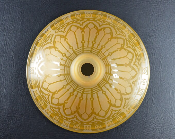 Etched Art Deco Glass Shade 7/8 Fitter Vintage Murray Etsy