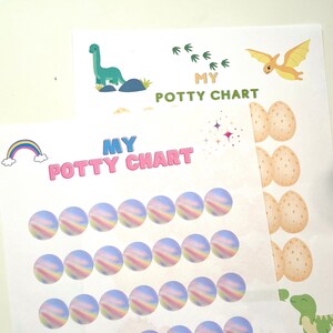 Könnte beinhalten: Ein druckbarer Töpfchentrainingsplan mit einem Regenbogen, einem Einhorn und dem Text "My Potty Chart" und "You Did It!"