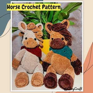Horse Crochet Pattern (ENG) | Horse Plushie | Amigurumi Horse Pattern | Plushie Horse | Horse Pattern | Crochet Pattern