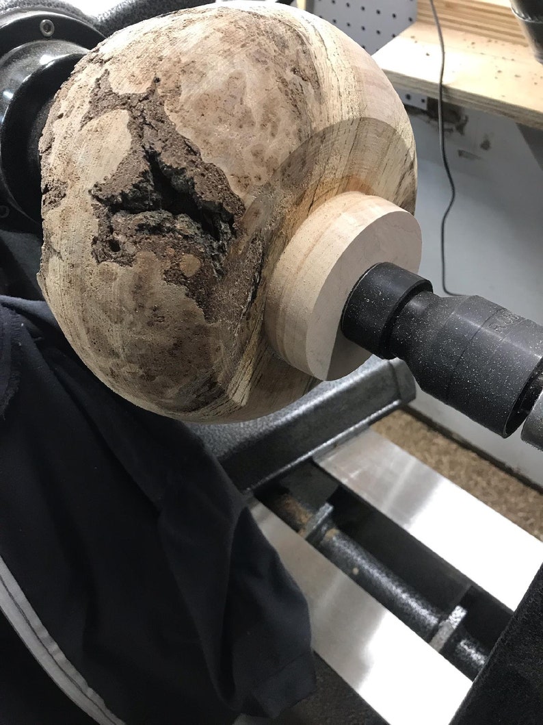 Large Red Oak Burl Wood Bowl Live Edge Hand Turned on Lathe Etsy