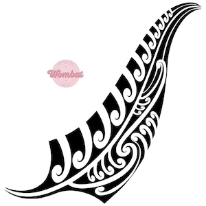 Māori New Zealand kiwi fern wall art digital download PNG file