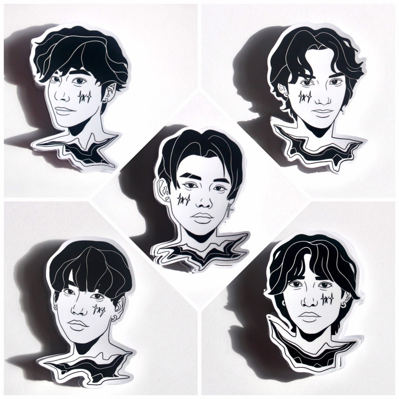TXT Sticker Pack With All 5 Members TXT Kpop Stickers TXT - Etsy