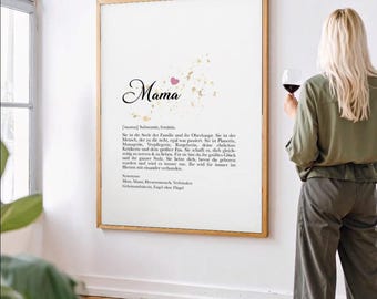 poster gift for mom definition of mothers day mothers birthday wall spray painting meaningful wall on mothers day wall decor poster