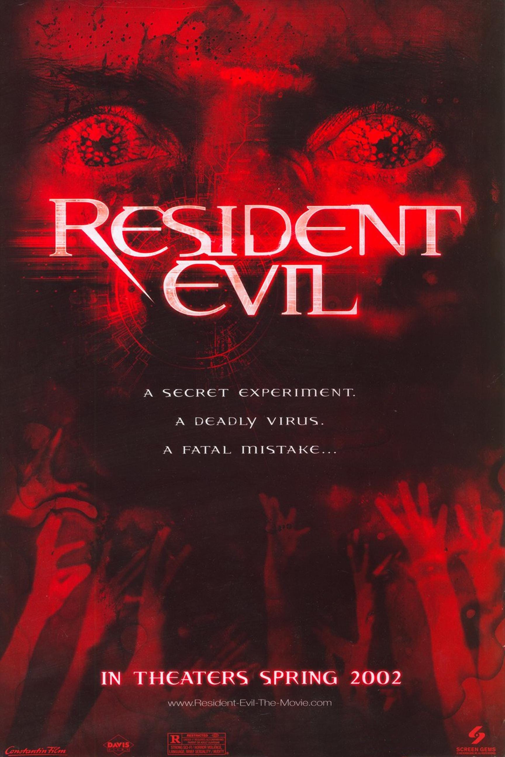 Resident Evil Movie Poster Print Zombie Horror Wall Art Red Aesthetic ...