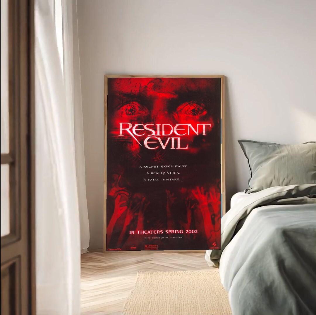 Resident Evil Movie Poster Print Zombie Horror Wall Art Red Aesthetic ...