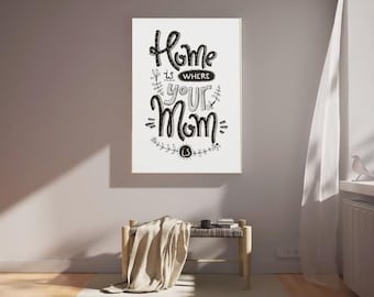 funny mothers day poster mothers day printable card unique mom gift idea mum quote wall art playful font typography print cute home decor