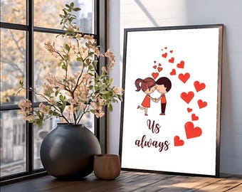 romantic love poster for valentines day