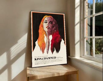 kiss of the damned poster print vampire romance movie wall art dark feminine aesthetic decor gothic film poster cinephile gift