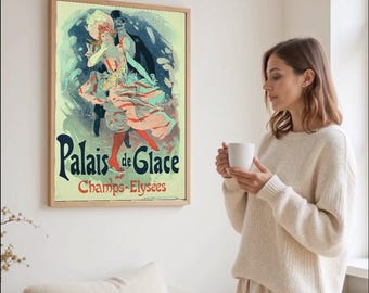 Palais de Glace vintage poster classic French Belle Poque art print retro wall decor