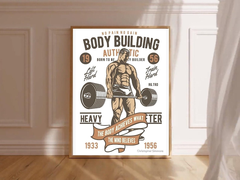 Real Bodybuilding Poster - Etsy