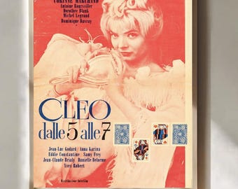 Cleo From 5 To 7 Cleo De Cinq A Sept Vintage French New Wave Poster Classic Cinema Wall Art Print