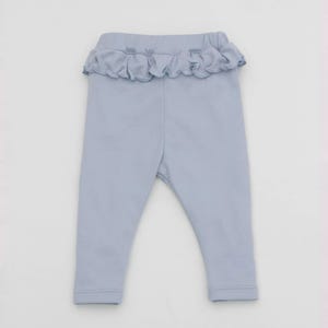 Organic leggings with ruffle Baby blue