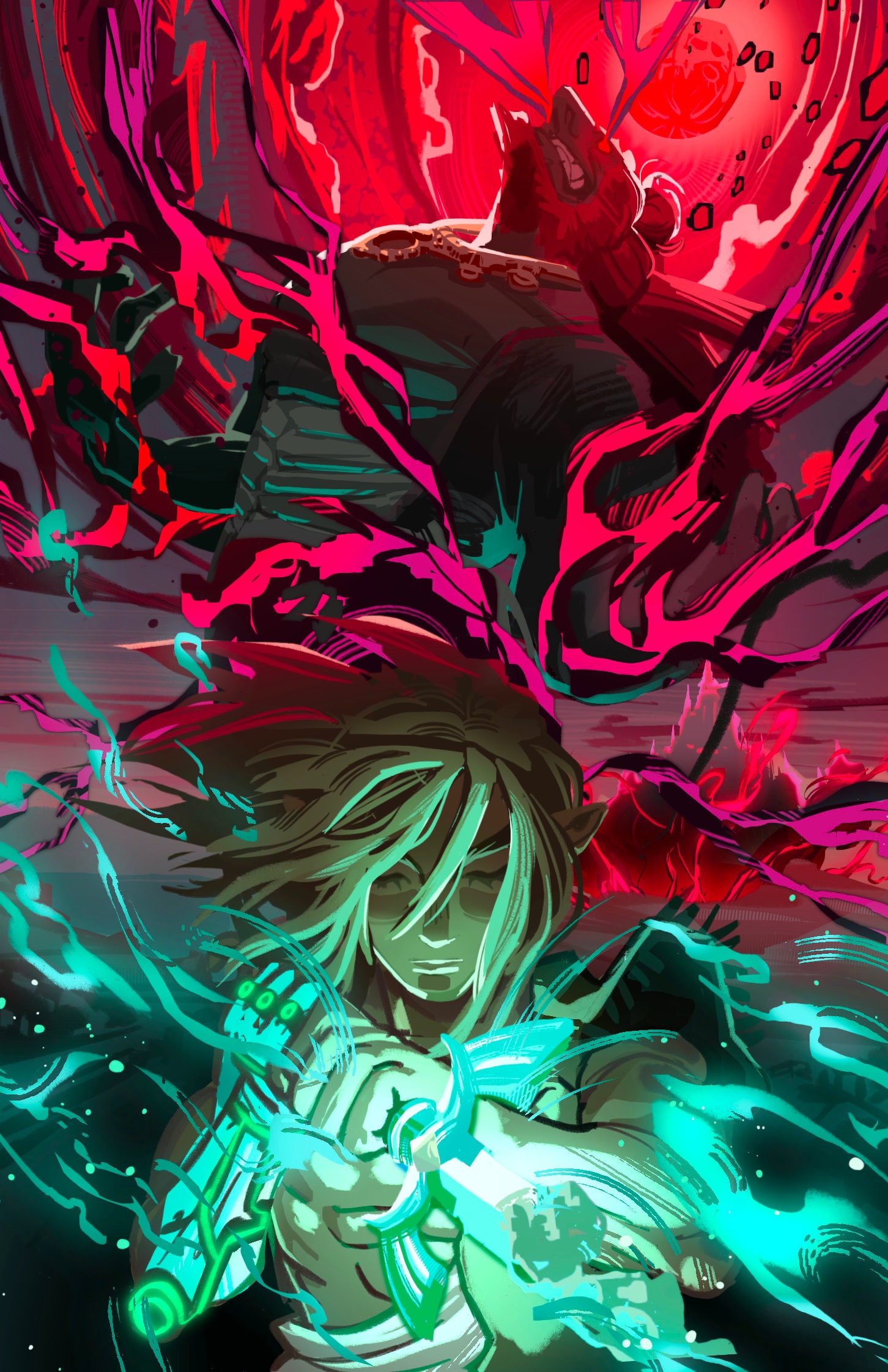 The Hero and the Demon King | Multiple Sizes, Tears of the Kingdom Inspired Glossy Print