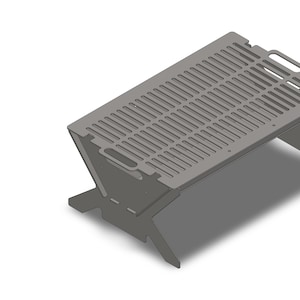 Collapsible Charcoal Grill DXF SVG Files, Heavy Duty Folding BBQ Plan (Digital Download)