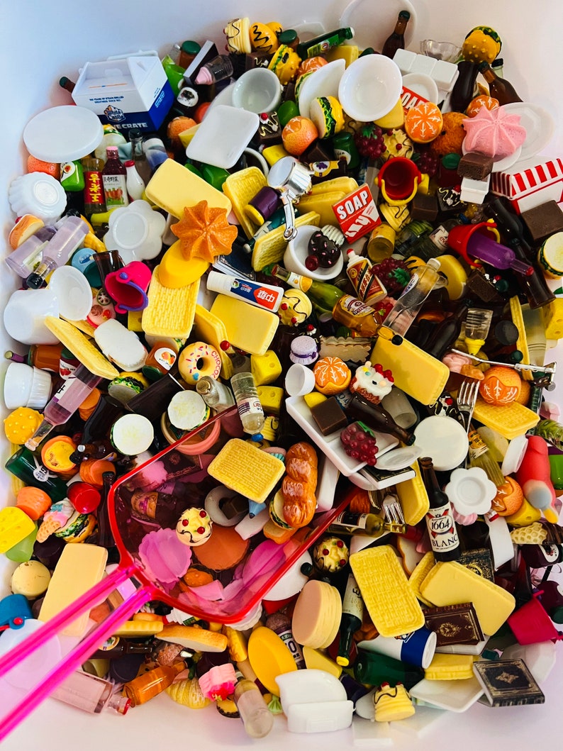 Mystery Scoop of Miniatures 25 Pieces Miniature Foods Etsy