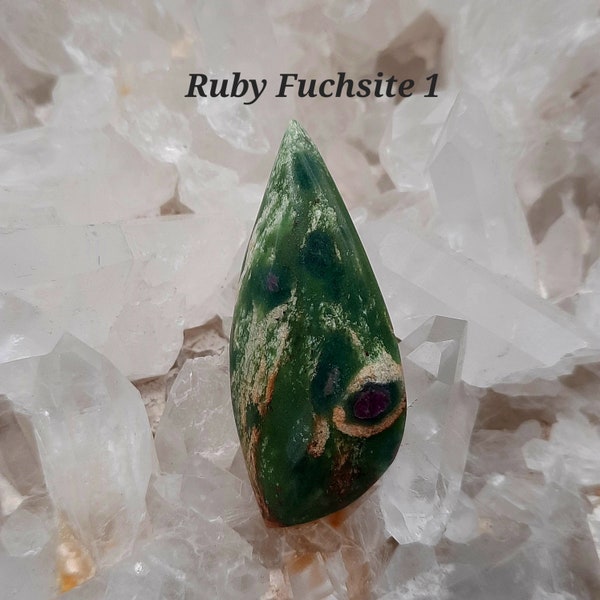 Ruby Fuchsite Handmade Cabochon