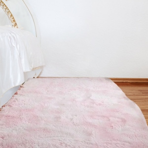Rosa Kinderteppich für Mädchenschlafzimmerdekoration, nordische große Wohnzimmerteppiche, flauschige Flurteppiche, weiche Plüsch-Kinderzimmer-Spielmatten, Teppiche für das Zimmer