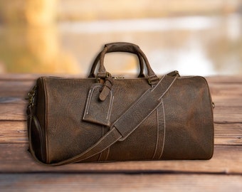 Duffle Bag Leather Men's Duffle Bag Travel Duffle Bag Handbags Messenger Bag Luggage Bag With Shoe Compartment