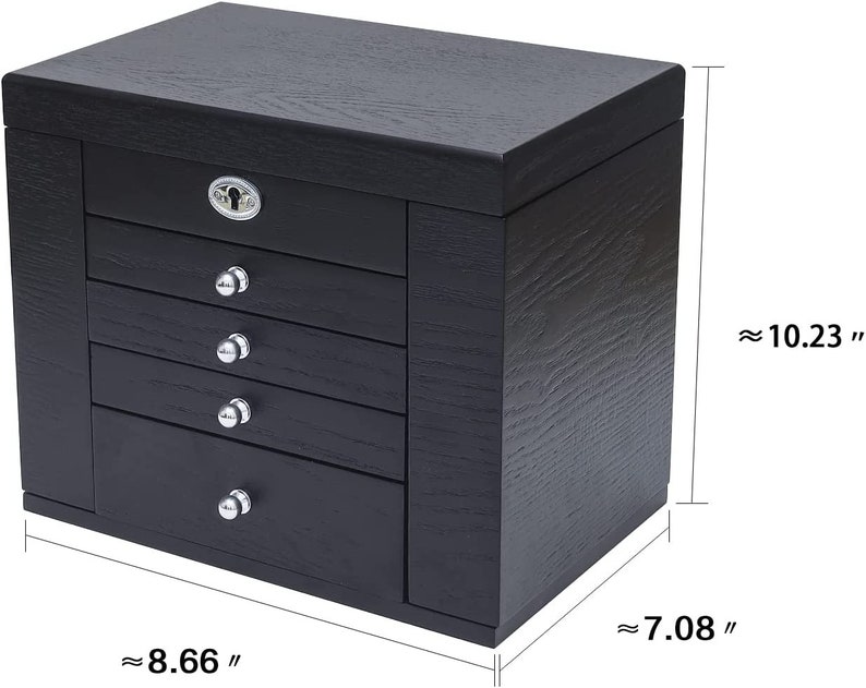 Wooden Jewelry Box Large Capacity Multifunctional Jewelry Etsy