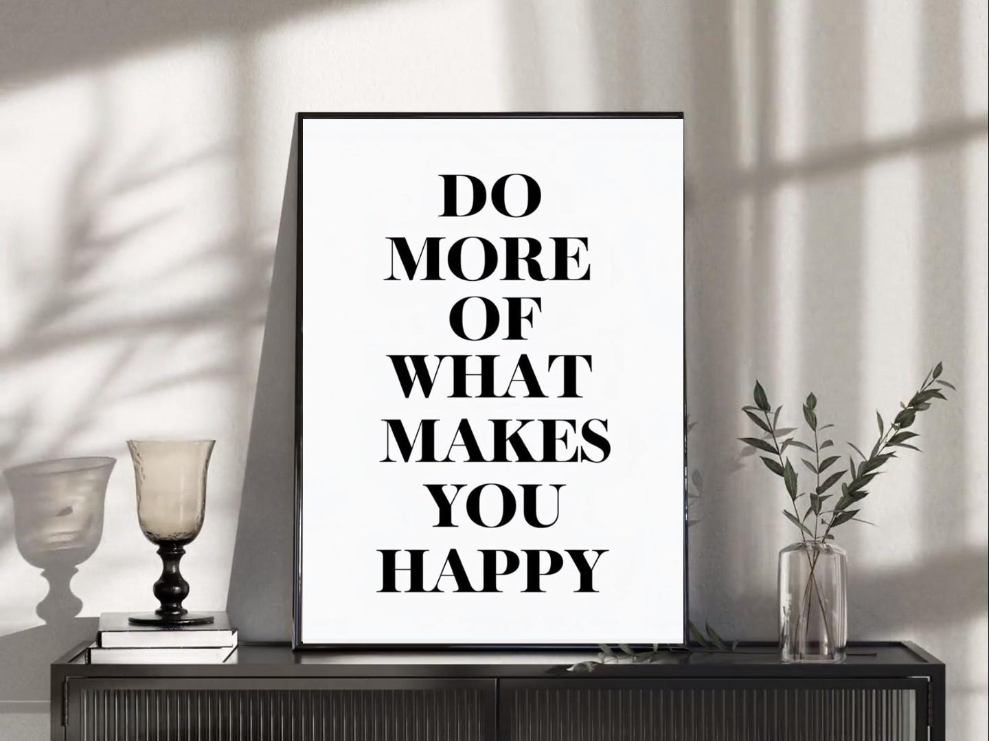 Motivational Quote Poster Minimalist Black and White Typography Wall ...