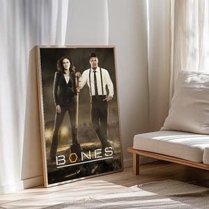 bones tv show poster print crime drama wall art forensic series poster detective room decor gift for tv fans