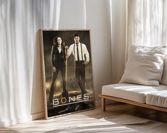 bones tv show poster print crime drama wall art forensic series poster detective room decor gift for tv fans