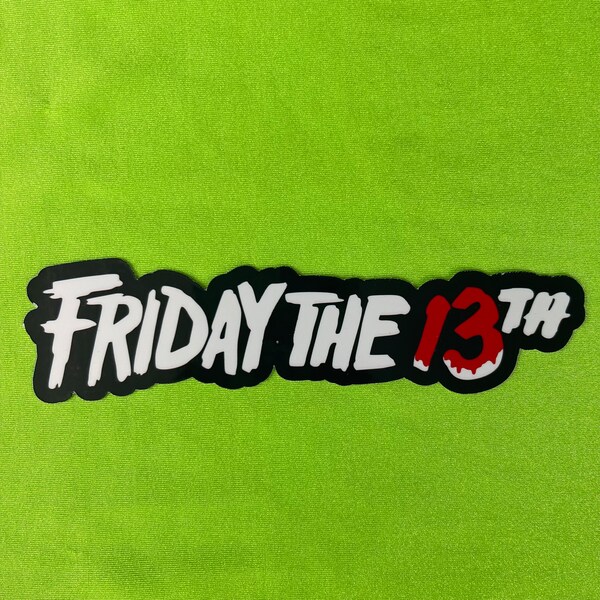 Friday the 13th Logo Sticker | Horror Movie Die Cut Glossy Sticker | Horror Film Vinyl Sticker