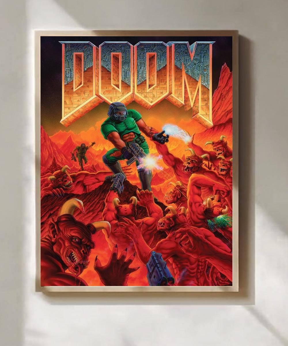 Doom Poster Gaming Art Print - Etsy