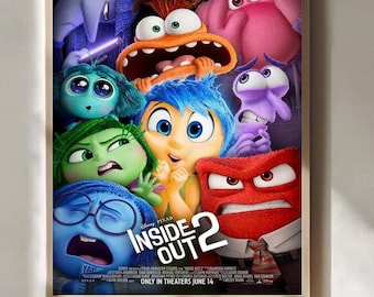 Plakat filmowy Inside Out 2, grafika ścienna Pixar