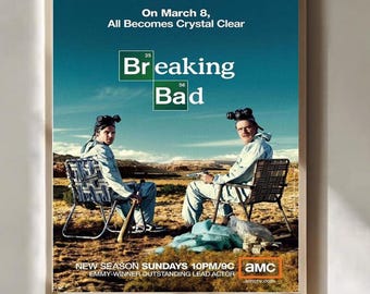 Breaking Bad Inspired Poster Print, Minimalist Wall Art