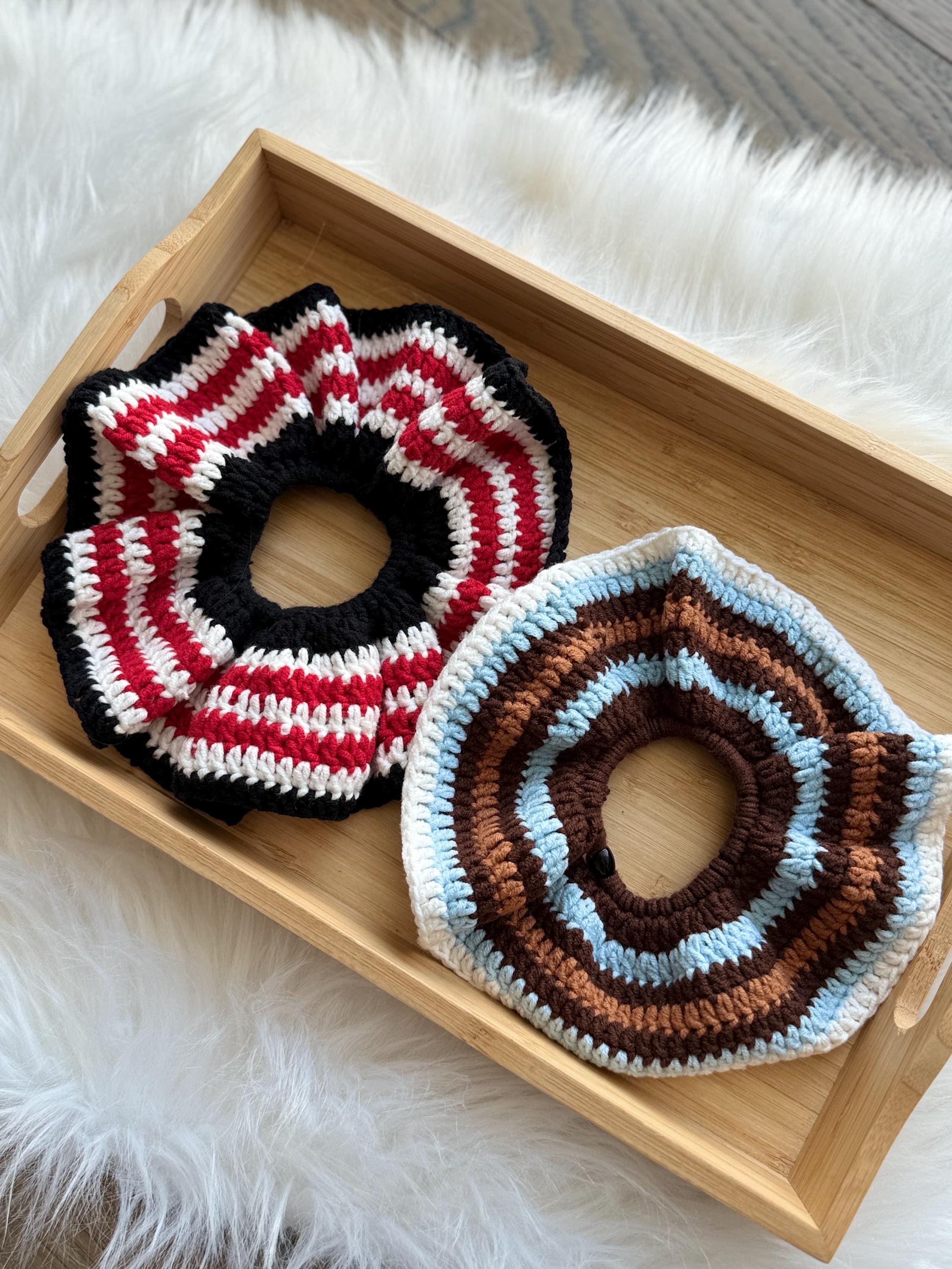 20 Crochet Scrunchies with Cherries, Ruffles, Shells, and Stars 11 Crochet Scrunchies Hair Tie