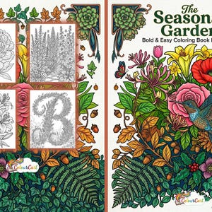 The Seasonal Garden Bold and Easy Coloring Book | Floral Botanical Coloring Book | Nature Garden Coloring Pages | Relaxing Adult Coloring Book