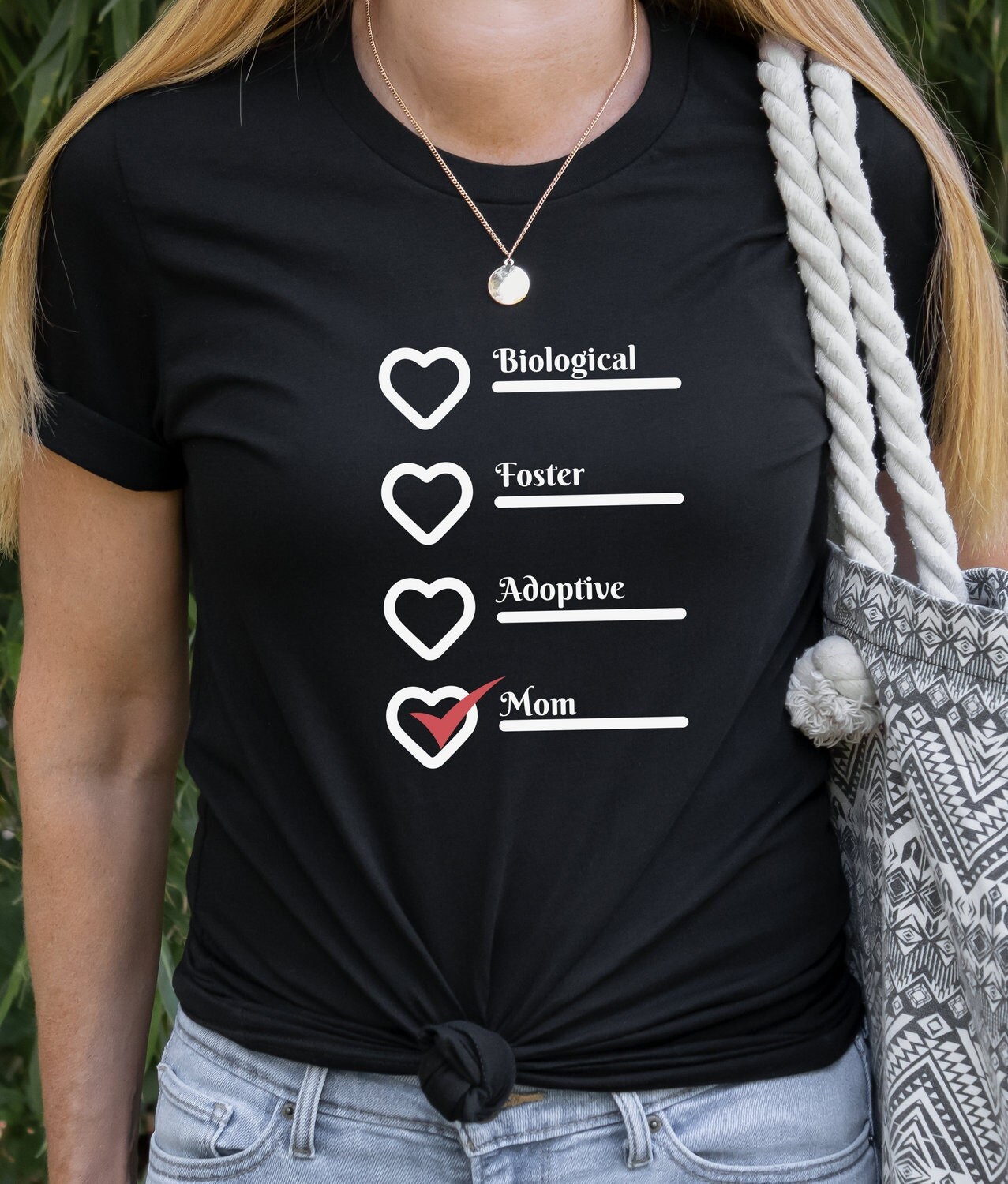 Biological Foster Adoptive Mom White Unisex Jersey Short Sleeve