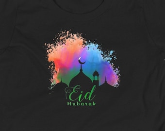 Eid Mubarak Youth Short Sleeve T-Shirt, Matching Family Eid Shirts, Eid Mubarak Shirts for Adults and Youth
