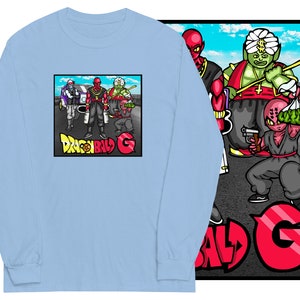 Dragonbald G Long Sleeve Shirt | Cartoon Character Parody Long Sleeved Shirt | 90s Themed Novelty Cartoon Long Sleeve Shirt