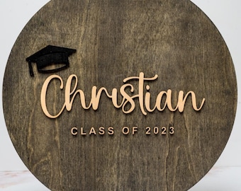 Personalized Grad Sign | 14 Inch | High School College Graduation | Graduation Signature Sign | Graduation Photo Prop | Senior Prop