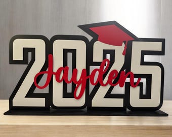 Custom Graduation 2026 Sign, Wooden Table Decor & Photo Prop Graduation Gift