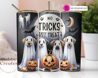 Opakowanie na kubek z motywem Halloween Dogs: Upiorny wzór dyni (do pobrania w wersji cyfrowej)